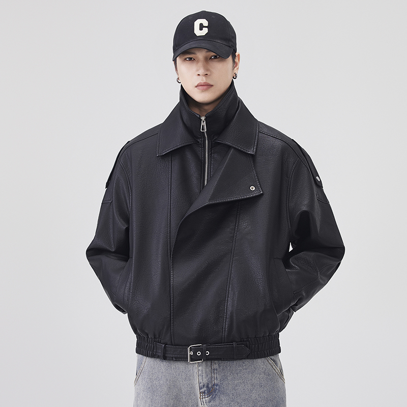 Streetwear Brand Vintage - Sonbahar Kış Deri Ceket Erkekler Sokak