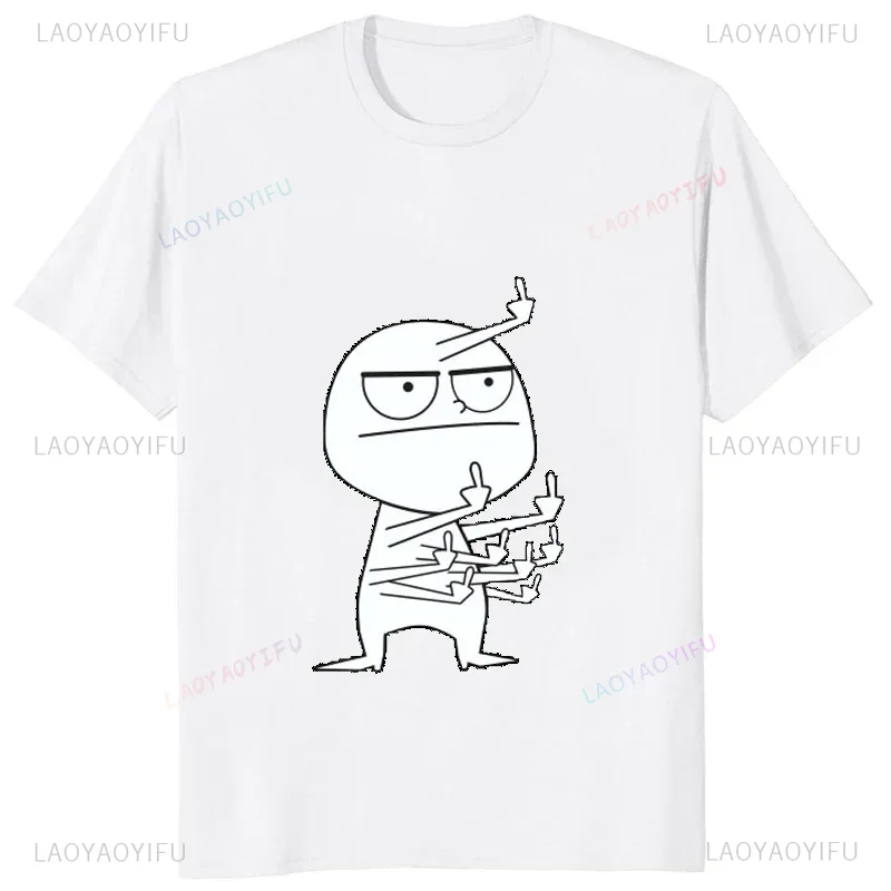 Orta parmak komik çılgın baskı - Streetwear Brand T Shirt incelemesi ve fiyatı