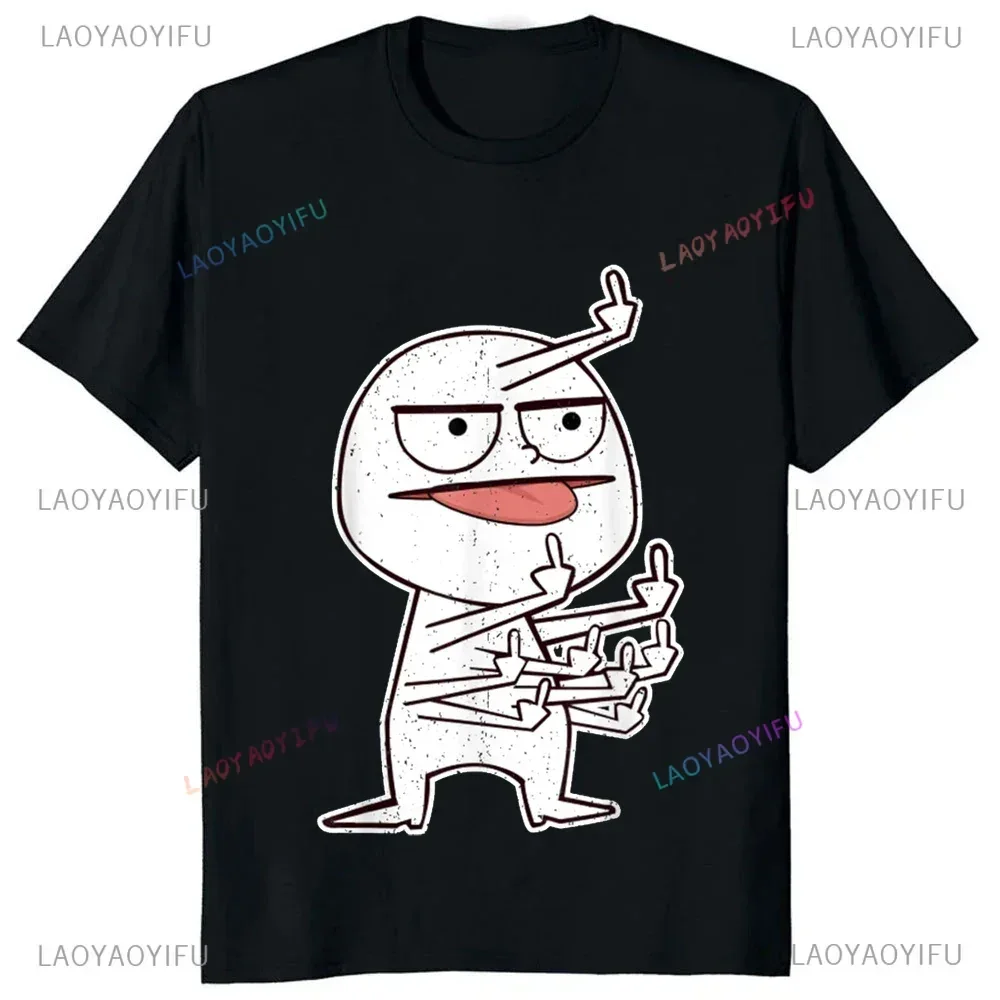 Orta parmak komik çılgın baskı - Streetwear Brand T Shirt incelemesi ve fiyatı