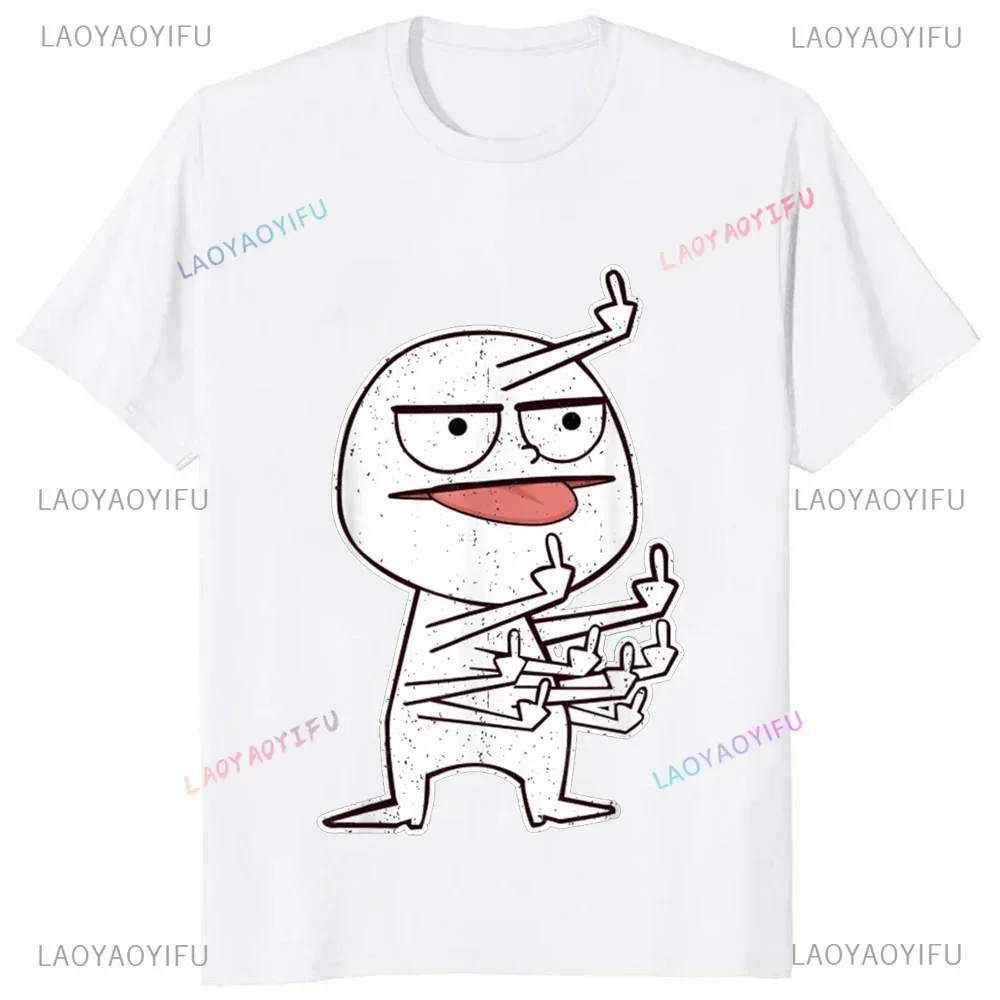 Orta parmak komik çılgın baskı - Streetwear Brand T Shirt incelemesi ve fiyatı